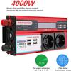 NONE Inverter di Potenza 4000W, da DC 12V a AC 220V/230V, 4 Porte di Ricarica USB, Spina EU, Display LED per la Tensione, Inverter per Auto. Adatto per il campeggio all'aperto e i sistemi di energia