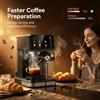 NONE Macchina per Caffè Espresso 20 Bar con Touchscreen, Montalatte Automatico, Sistema di Riscaldamento Doppio, Preriscaldamento Rapido 15s, Serbatoio Acqua 1.5L, Nera