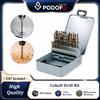 NONE Set di 51 Punte da Trapano in Cobalto M35 Podofo per Metallo Temprato e Acciaio Inossidabile, Accessori per Utensili Elettrici per Foratura di Acciaio Inox, Legno e Metallo