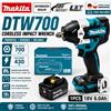 Makita Avvitatore a impulsi Makita DTW700 senza fili, brushless, 18V 700Nm, elettrico, professionale, a velocità variabile, con arresto automatico, attacco quadrato da 1/2 pollice, compatibile con Makita LXT