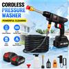 NONE Idropulitrice Cordless 21V 70 Bar, Pistola ad Acqua ad Alta Pressione Portatile 3000W, Pulitore Elettrico con Batteria per Lavaggio Auto e Pulizia Giardino