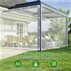 NONE Telo in PVC Rinforzato 420gsm con Occhielli Antiruggine, Impermeabile, Antivento, Antigelo, Trasparente, per Patio, Gazebo, Giardino, Protezione Antivento, Corde Incluse