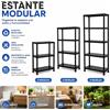 Scaffali Modulari in Plastica Polipropilene Riciclabile Nera, Disponibili a 3, 4 e 5 Livelli, Montaggio Senza Attrezzi, Impermeabili e Resistenti all'Umidità per Bagno, Cucina, Camera da Letto e