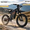 REQT Bicicletta elettrica BOPZIN Q8 disponibile in Europa, potenza massima 3000W, 60V 35 Ah, velocità 80 km/h, batteria al litio, pneumatici da 25 pollici, mountain bike fuoristrada, doppio ammortizzatore,