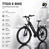 Ttgo Bicicletta Elettrica TTGO C5 27.5 Pollici con Tripla Ammortizzazione, Batteria al Litio Rimovibile 48V 13.5Ah, Autonomia 110-130KM, Motore Posteriore 250W 70Nm, Freno a Disco Idraulico, Shimano 7