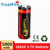 TrustFire Batteria ricaricabile al litio Trustfire 26650 5000mAh 3.7V ad alta capacità per torcia
