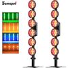 Somspot 2PCS Luci Lineari Vintage COB 5x60W 6LEDs RGB Luci Retrò Proiettore di Effetti Luminosi per Feste, Discoteche, Concerti, Teatro e Spettacoli dal Vivo