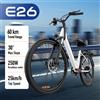 URLIFE Bicicletta elettrica Urlife 26 pollici con batteria rimovibile da 36V 13Ah, velocità massima 25 km/h, e-bike per adulti, ideale per il tragitto casa-lavoro.