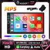Podofo Autoradio 2Din da 7 Pollici con Schermo Touch, Carplay Cablato, Android Auto, Bluetooth, Ricevitore Radio FM, Supporto per Sistema di Visione Posteriore, AUX, USB, Controllo al Volante, Radio