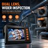 AOERWEI Telecamera Endoscopica Industriale da 4,3 Pollici 1080P HD con Lente Singola/Doppia e Luci LED per Ispezione di Motori Auto e Tubi di Scarico