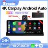 srnubi Schermo Carplay Wireless da 7/10,26" per Auto, Dash Cam 4K con Wifi 5G, Registratore Video con Navigazione GPS e Doppia Lente Android Auto, FM AUX