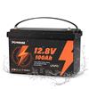POWINVER Batteria LiFePO4 POWINVER 12.8V 100AH con Sistema di Gestione BMS Integrato, Lunga Durata, per Impianti Solari Off-Grid, Camper, Nautica