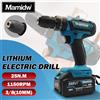 Mamidw Trapano a Batteria Mamidw 3/8'' 10mm con Mandrino, 25N.M 1150RPM, Cacciavite Elettrico per Lavori di Bricolage e Falegnameria, Compatibile con Batteria Makita 18V PIN