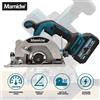 Mamidw Sega circolare a batteria Mamidw 60mm con profondità di taglio regolabile 45° ° Sega Elettrica Manuale per Taglio Angolare e Smussato di Pannelli in Legno, Utensile per Ristrutturazioni e