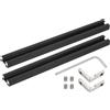 UXCELL 2 Pezzi Profilo in Alluminio Estruso 1020 200-800mm 10x20mm con Scanalatura a T, Barra Lineare a Canale Singolo con Scanalature Angolari, Viti e Chiave
