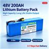 Stock UE, Consegna Rapida 3-7 Giorni, Batteria agli Ioni di Litio 13S3P 48V 200000mAh 18650 con BMS Integrato, Protezione di Sicurezza, Ricaricabile per Scooter Elettrico, Bici Elettrica Pieghevole,