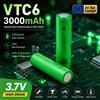 Nuova Batteria Ricaricabile agli Ioni di Litio VTC6 18650 di Alta Qualità con 3.7V e 3000mAh di Grande Capacità, Capacità di Scarica di 25A, Adatta per Torce LED e Batterie per Utensili Elettrici