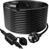 Cavo di Prolunga per Esterni 40M 3G1.5mm² EU IP44 Impermeabile in Gomma 16A 250V per Tosaerba e Utensili da Giardino