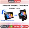 Srnubi Autoradio Universale Android Carplay 10 Pollici, Lettore Multimediale 2Din con Schermo IPS, Stereo Auto con Navigazione GPS 4G, DSP e Funzione Split Screen