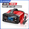 bromose Caricabatterie Intelligente per Auto 12V/24V 15A, Mantenitore Automatico, Caricatore a Impulsi per Batterie AGM, GEL, al Piombo e LiFePO4, Display LCD a 10 Fasi per Auto, Moto, Barca