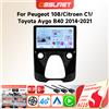 OSSURET Autoradio Android per Peugeot 108 Citroen C1 Toyota Aygo B40 2014-2021 con Carplay Wireless, GPS e Schermo Multimediale 6115