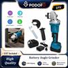 podofo Smerigliatrice Angolare Podofo 21V con Motore Brushless, Utensile Elettrico Ricaricabile, Lucidatrice con 1 Batteria, Dischi da Taglio, Disco a Lamelle, Smerigliatrice Angolare Senza Fili per Metallo,