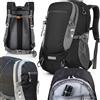 NONE Zaino da trekking e escursionismo 40L impermeabile per uomo e donna, in poliestere 600D resistente con scomparto per laptop, schienale ventilato in rete 3D, fascia pettorale, cinghie di compressione,