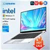 xia man Computer Portatile Xiaman Ultra Sottile con Windows 11, 14.1", 12GB RAM, 1TB SSD, Intel Atom A3950, Notebook 1920*1080, PC per Ufficio e Studio