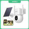 AOSU Telecamera di sicurezza solare PTZ AOSU 9200mAh 5MP rinnovata, wireless per esterni, con rilevamento AI, visione notturna a colori, audio bidirezionale, telecamera CCTV.