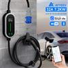 JNTAFEV Caricatore EV Portatile Monofase 7KW 32A Tipo 2 EVSE Wallbox con Spina CEE, Controllo WiFi Bluetooth APP, Cavo di Ricarica