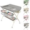 NONE Fasciatoio con Ruote, con Cestino Laterale, Telaio in Ferro, Carico Massimo 25 kg per Neonati, Design Ergonomico, con Spazio di Stoccaggio
