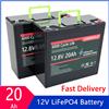 DAWEIKALA Batteria al Litio LiFePO4 12V 20Ah a Ciclo Profondo con BMS 30A, Protezione da Sovraccarico, Scarica Eccessiva e Cortocircuito, Certificata CE RoHS, per Scooter Elettrici per Bambini, Motori da Traina