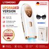 LYSMOSKI Epilatore Laser IPL con Raffreddamento a Ghiaccio, 9 Livelli di Energia, Impulsi Luminosi Illimitati per Viso, Ascelle, Gambe e Corpo, Rimozione Permanente dei Peli con 5 Accessori ° Raffreddamento