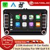 gearelec Autoradio Carplay 2 DIN Android 14, Lettore Multimediale 2 Din, Stereo Auto Android Auto per Volkswagen VW Caddy Golf V VI Plus Touran Passat B6 Polo Jetta Skoda Octavia Seat Toledo