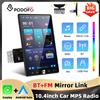Podofo 1Din Lettore Multimediale 10.4'' Schermo Touch IPS Autoradio CarPlay Android Auto EQ Mirror Link Bluetooth FM/RDS Autoradio
