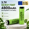 Nuova batteria agli ioni di litio NCR21700T 48T 21700, 5000mAh 3.7V 30A a scarica continua, picco di 40A a impulsi, batteria ricaricabile ad alta capacità PK 30T per utensili elettrici, torce, e-bike,