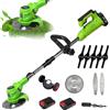 Avehrit Tagliaerba pieghevole a 18000 giri/min con ruote, tosaerba elettrico portatile, tagliaerba a spinta, tagliabordi da giardino, tagliaerba compatto e leggero per prati, erbacce, bordi del giardino,