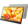 NONE Monitor Portatile Amoudo 15,6 Pollici 60HZ 1920x1080P con Pannello IPS LCD, Display Esteso, VESA, USB-C, Mini HDMI, Monitor Portatile per Dispositivi Mobili