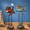 Robotime ROKR Gravity Swing Fishing Boat Kit Modello Meccanico Ornamento da Scrivania Dinamico Puzzle 3D in Legno per Adulti Ornamento ad Equilibrio Dinamico