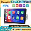 Podofo Autoradio 9" 1Din MP5 Carplay Android Auto con Bluetooth, Ricevitore FM, Sistema Intelligente per Auto, Stereo, Mirror Link, USB