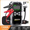 BSMOOM Avviatore di Emergenza per Auto con Compressore d'Aria Senza Fili, Gonfiatore Pneumatici, Booster Batteria con Power Bank e Torcia LED, Avviatore 12V per Tutti i Veicoli a Benzina o Diesel fino a