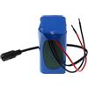 Kedanone Pacco batteria ricaricabile agli ioni di litio 3S2P 12V 20000mAh, ad alta capacità, dotato di scheda di protezione BMS + caricabatterie 12V