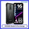 DOOGEE Blade10 Pro Energy Smartphone Rugged 12GB+128GB Schermo HD+ da 6,56" Batteria Grande da 6150mAh Fotocamera AI da 50MP UNISOC T7250 NFC Android 16 Smartphone