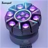 Somspot 150W Faro Mobile a 6 Bracci 4in1 con Effetto Fascio Luminoso, Proiettore Laser Cielo Stellato per Illuminazione Scenica, ideale per Discoteche, Feste, Concerti, Matrimoni, Teatri, Spettacoli