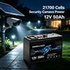 MINNAAOO Batteria al litio LiFePO4 12V 50Ah per sistemi solari off-grid, celle 21700 a ciclo profondo, con BMS integrato, ricaricabile, per camper, imbarcazioni, yacht, barche e campeggio all'aperto.