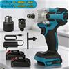 Avvitatore a Impulsi Brushless 520N.M 1/2 Pollice, Cacciavite Elettrico Senza Fili, Utensile Portatile per Cambio Pneumatici e Mobili, Compatibile con Batteria Makita 18V