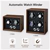 NONE Avvolgitore Automatico per Orologi Blossom a 4 Posti | 2 Slot Motore Silenzioso 90 ° Scatola Avvolgitrice per Orologi con Rotazione Verticale, 5 Modalità, Antimagnetica, Rivestimento in PET Effetto