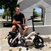 bodywel Bicicletta Elettrica Bodywel T16 Pro con Motore Brushless da 250W, Batteria Rimovibile da 36V 10.4Ah, Velocità Massima 25km/h, Autonomia 35km, E-Bike Pieghevole da 14"