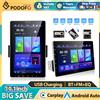 Podofo 10.1" Carplay Android Auto MP5 Autoradio con Schermo Rotante, Mirror Link, Lettore Multimediale MP5, BT, FM, RDS, Stereo, AUX, TF, USB, EQ