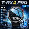 GUHUAVMI Nuovo smartwatch da uomo con batteria da 1100 mAh, GPS, torcia, bussola, impermeabile IP68, chiamate HD, display AMOLED da 1,7 pollici, ideale per attività all'aperto.